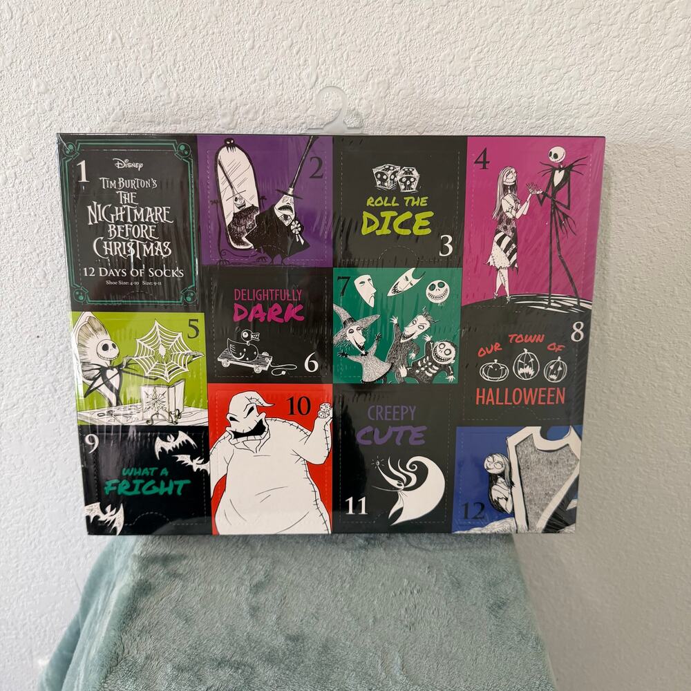 NEW Nightmare Before Christmas 12 Days of Socks Advent Calendar